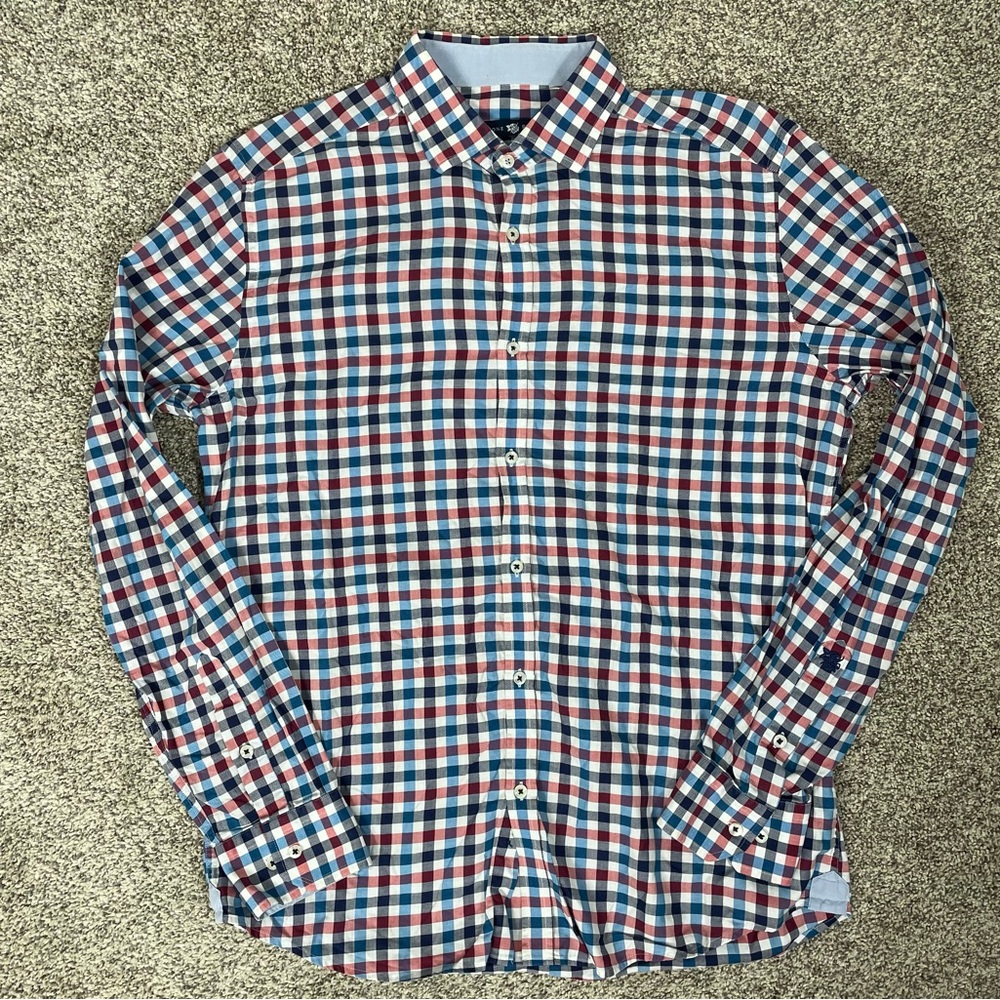 Stone Rose || Plaid Long‎ Sleeve Button Down Size M